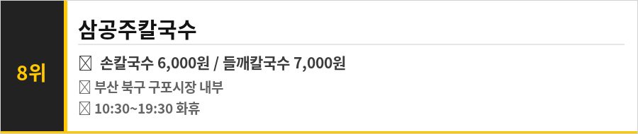구포시장 맛집 식당정보카드