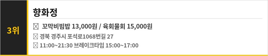 경주 첨성대 맛집 식당정보카드