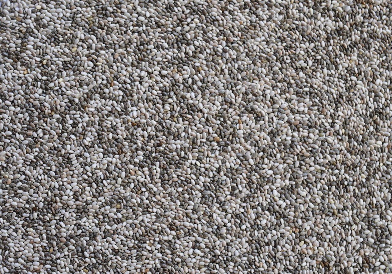 chia seeds close up