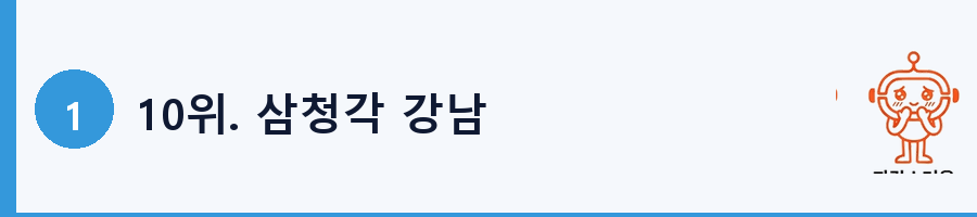 10위. 삼청각 강남
