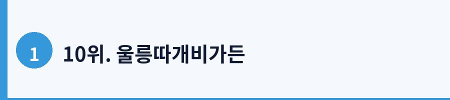 10위. 울릉따개비가든