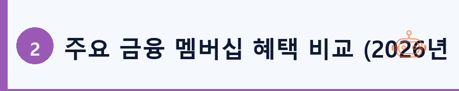 주요 금융 멤버십 혜택 비교 (2026년 기준)