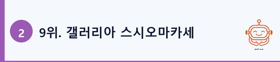 9위. 갤러리아 스시오마카세