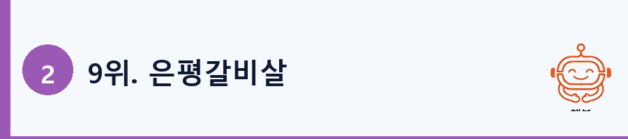 9위. 은평갈비살
