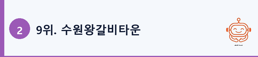 9위. 수원왕갈비타운