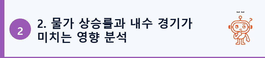 2. 물가 상승률과 내수 경기가 미치는 영향 분석