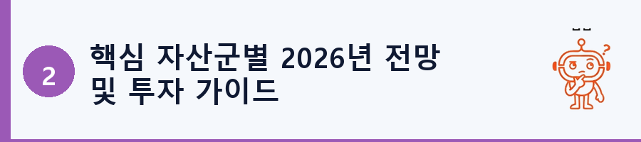 핵심 자산군별 2026년 전망 및 투자 가이드
