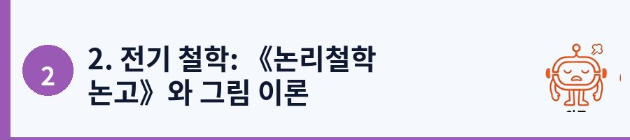 2. 전기 철학: 《논리철학 논고》와 그림 이론