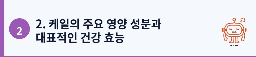 2. 케일의 주요 영양 성분과 대표적인 건강 효능