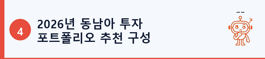 2026년 동남아 투자 포트폴리오 추천 구성