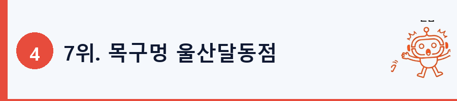 7위. 목구멍 울산달동점