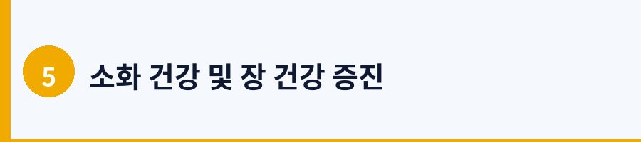 소화 건강 및 장 건강 증진