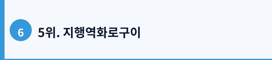 5위. 지행역화로구이