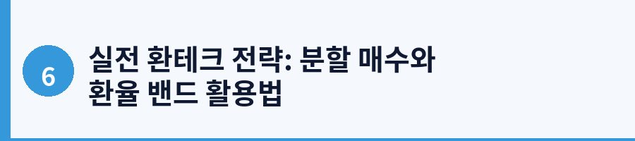 실전 환테크 전략: 분할 매수와 환율 밴드 활용법