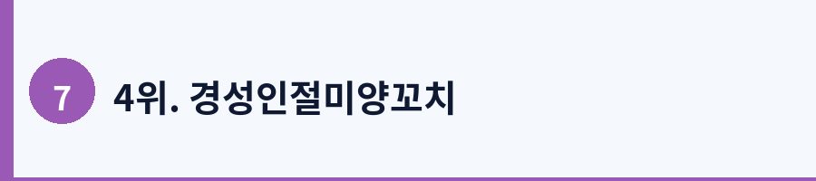 4위. 경성인절미양꼬치