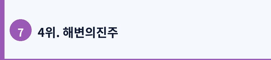 4위. 해변의진주