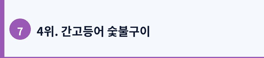4위. 간고등어 숯불구이