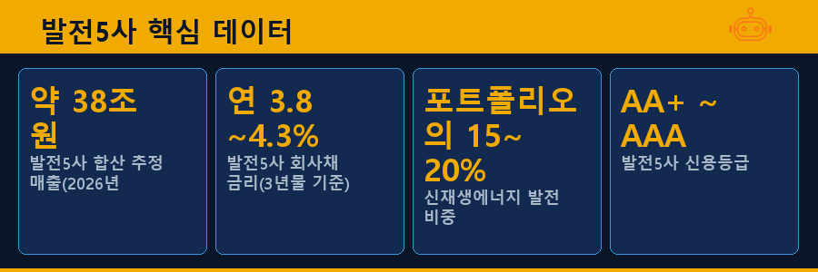 발전5사 핵심 데이터