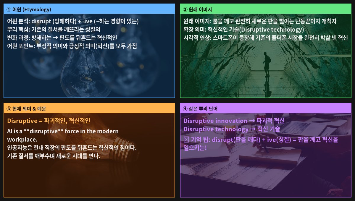 Disruptive 어원 4컷