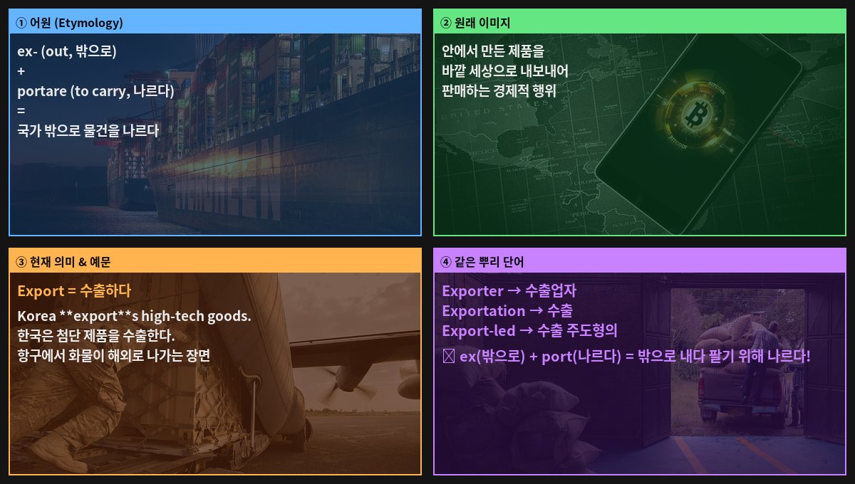 Export 어원 4컷