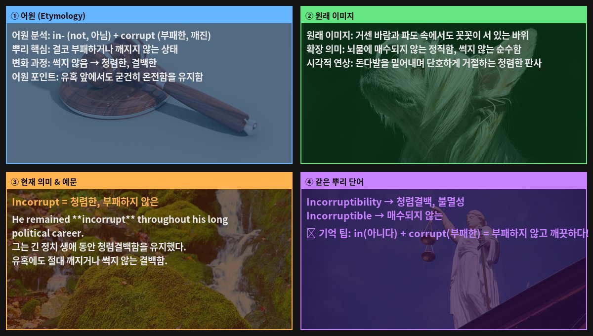Incorrupt 어원 4컷