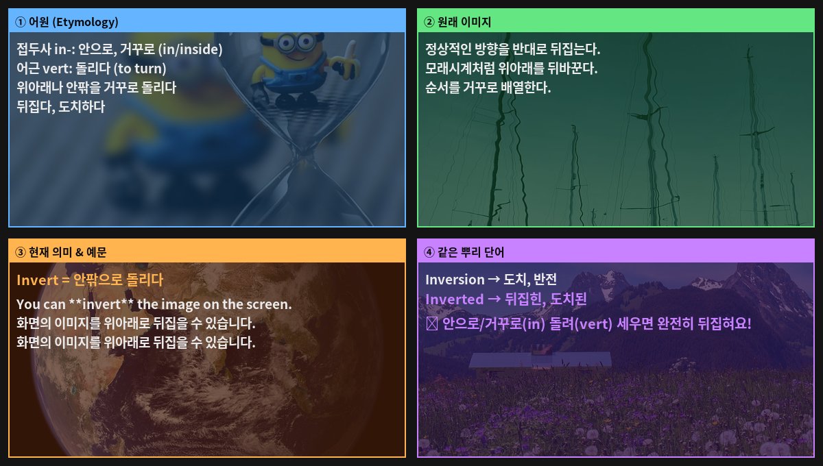 Invert 어원 4컷