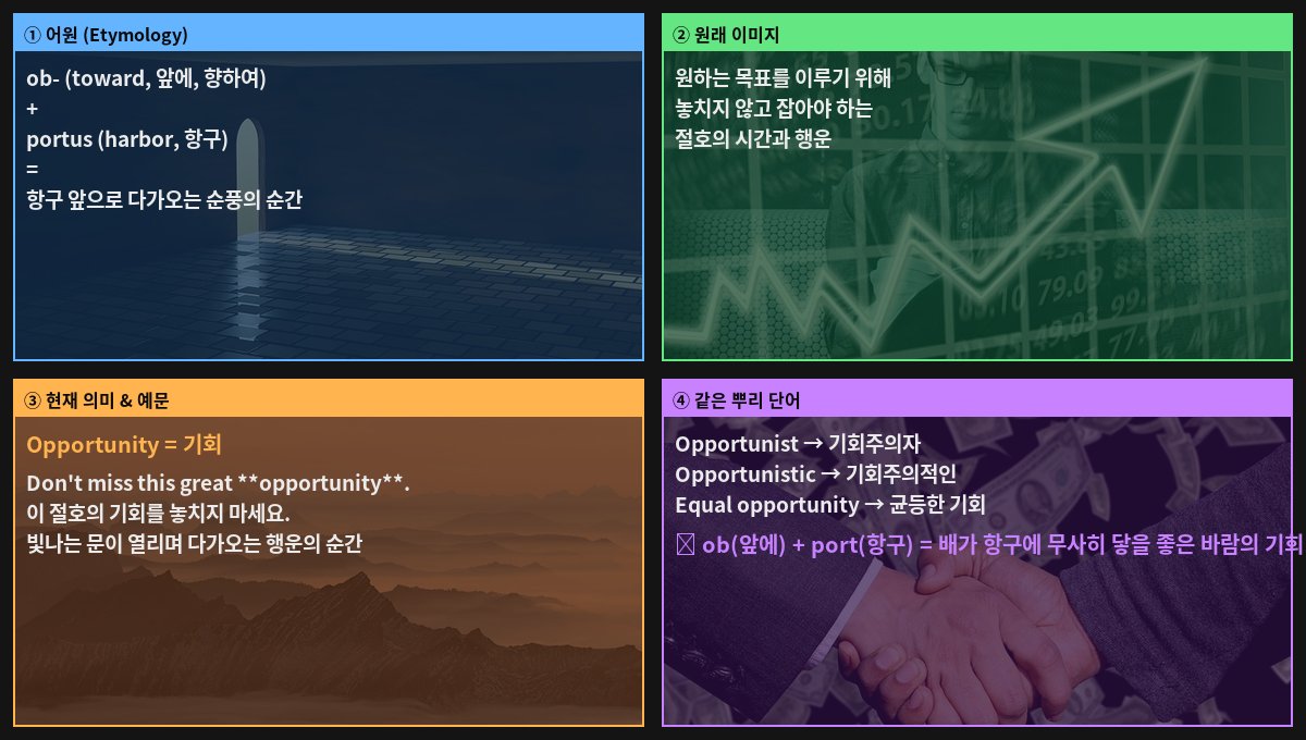 Opportunity 어원 4컷