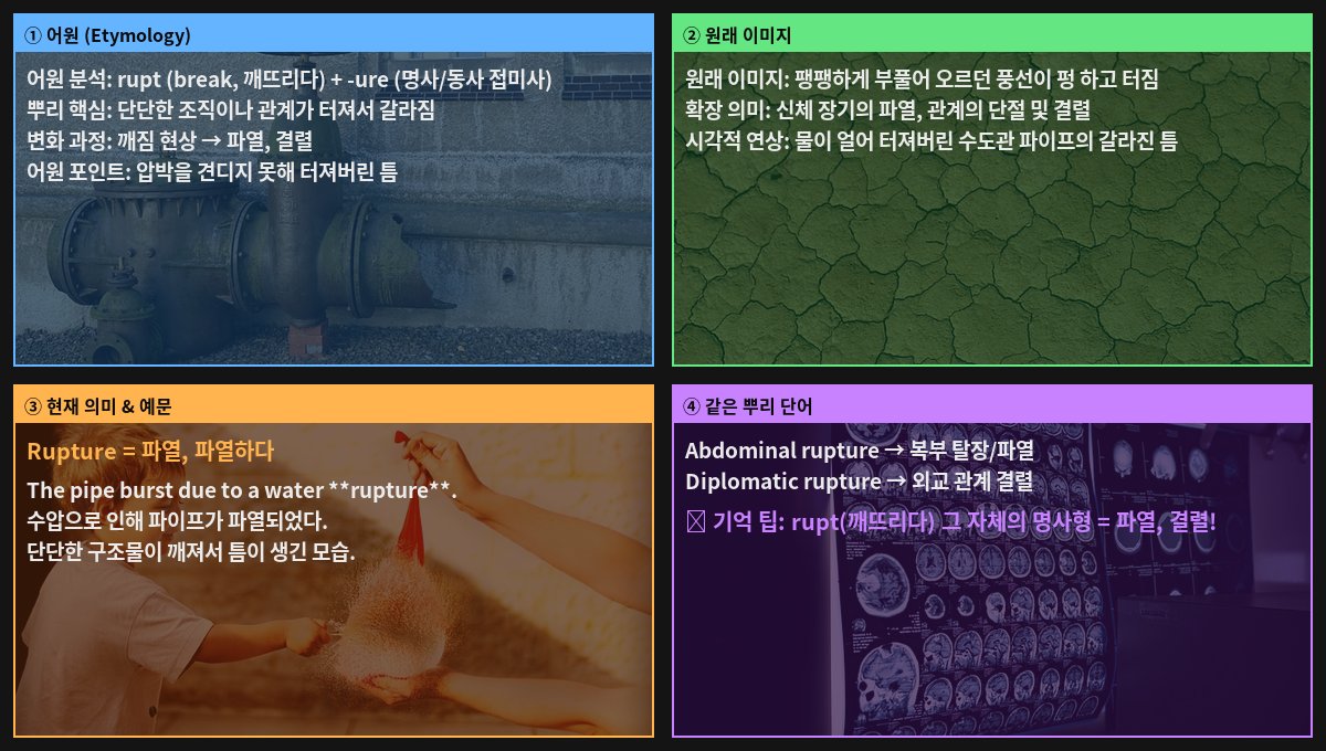Rupture 어원 4컷