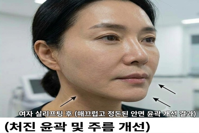 실리프팅 후 클로즈업
