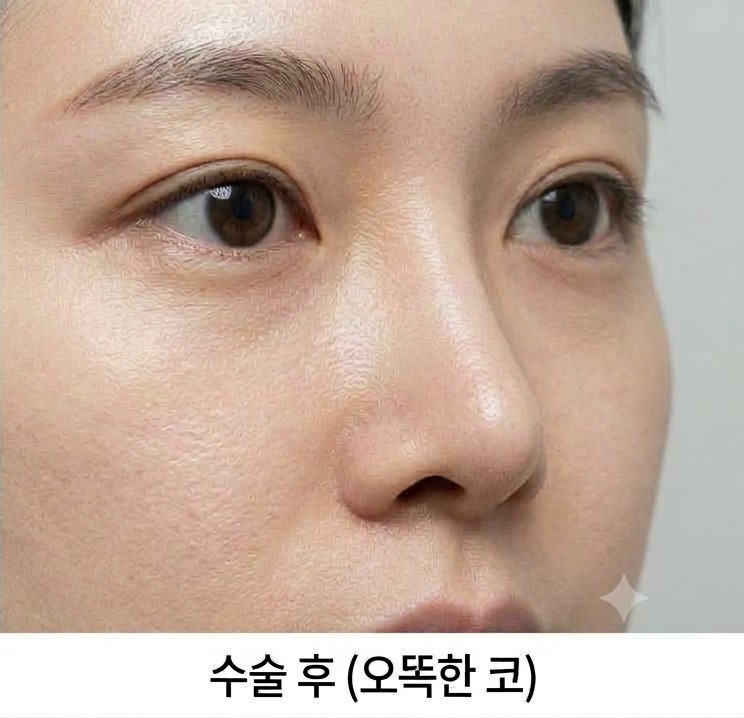 코성형 후 클로즈업