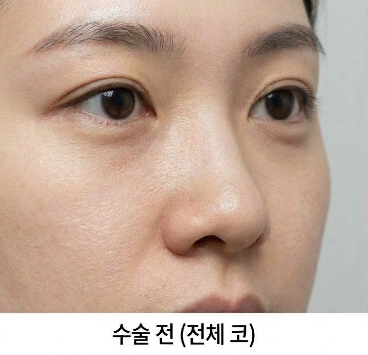 코성형 전 클로즈업