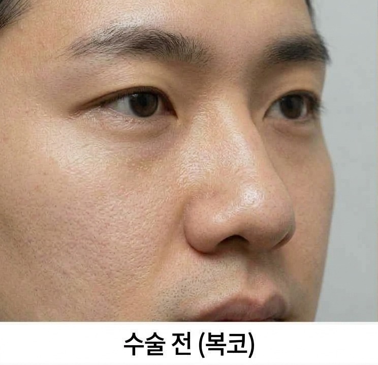 복코 교정 전 클로즈업