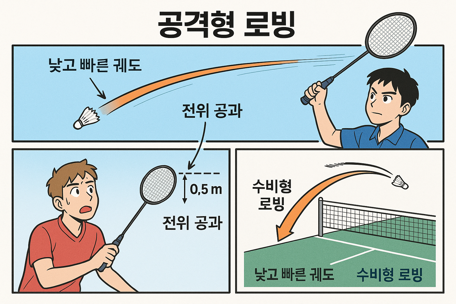 어택 로브 vs 일반 로브