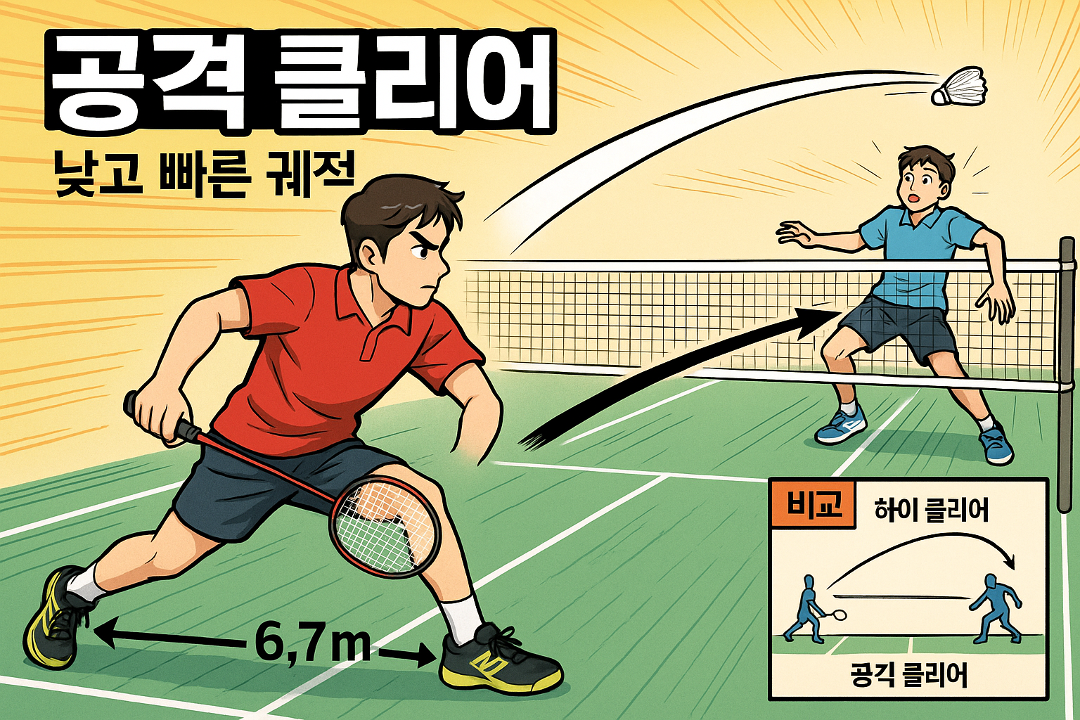 배드민턴 attack clear