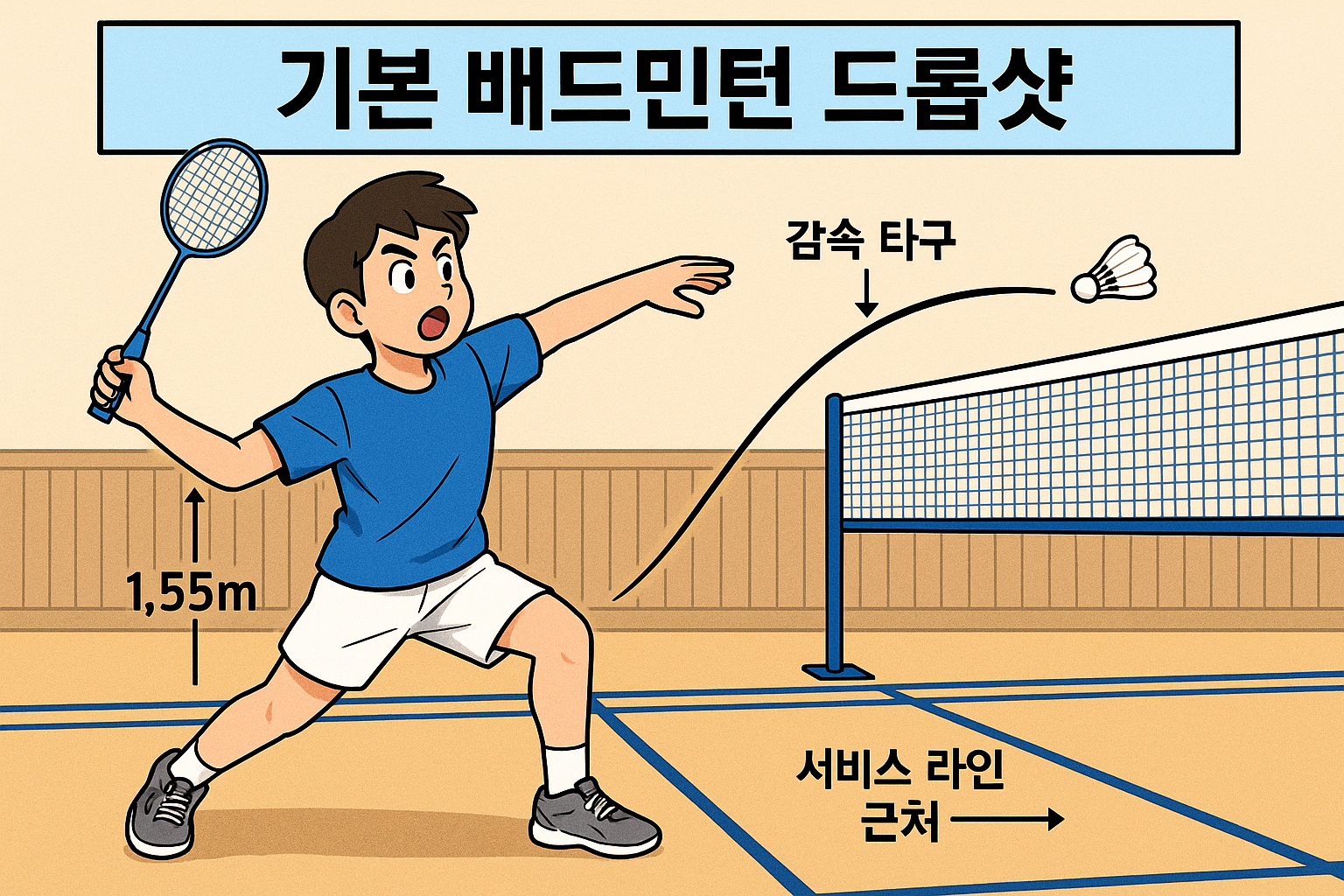 배드민턴 basic drop