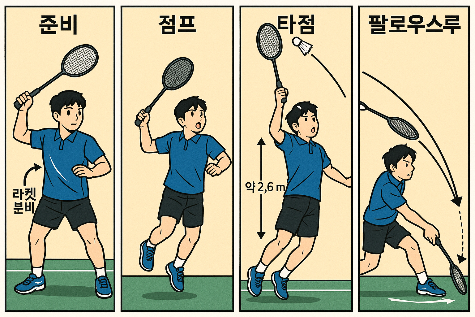 배드민턴 basic smash