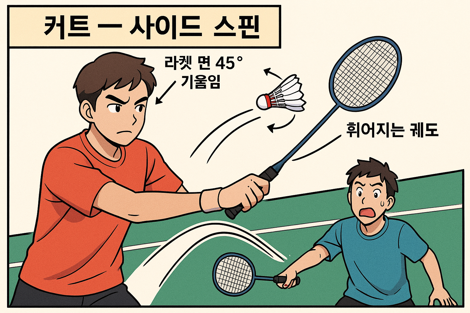 배드민턴 커트 샷