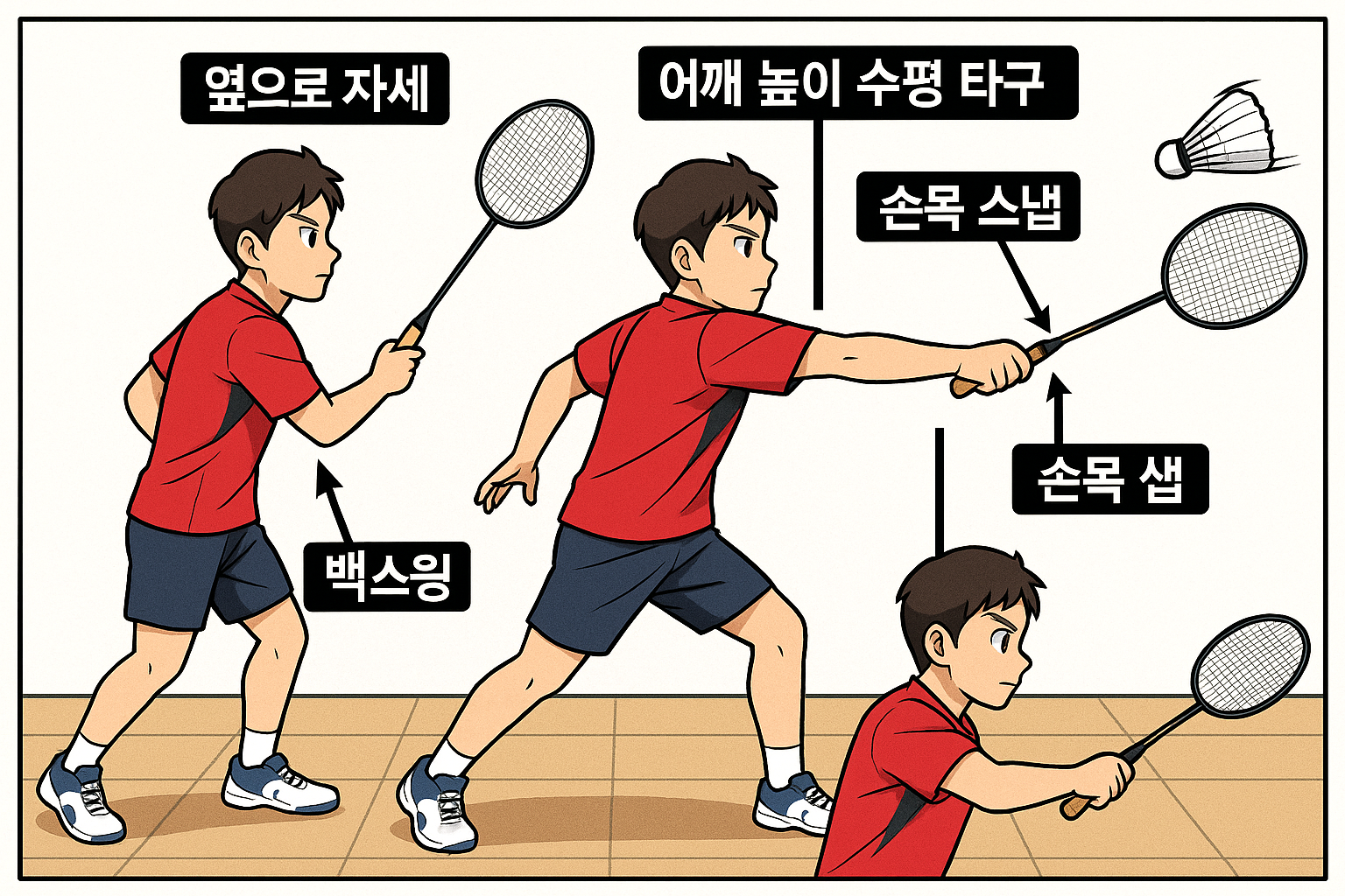 포핸드 드라이브 기술