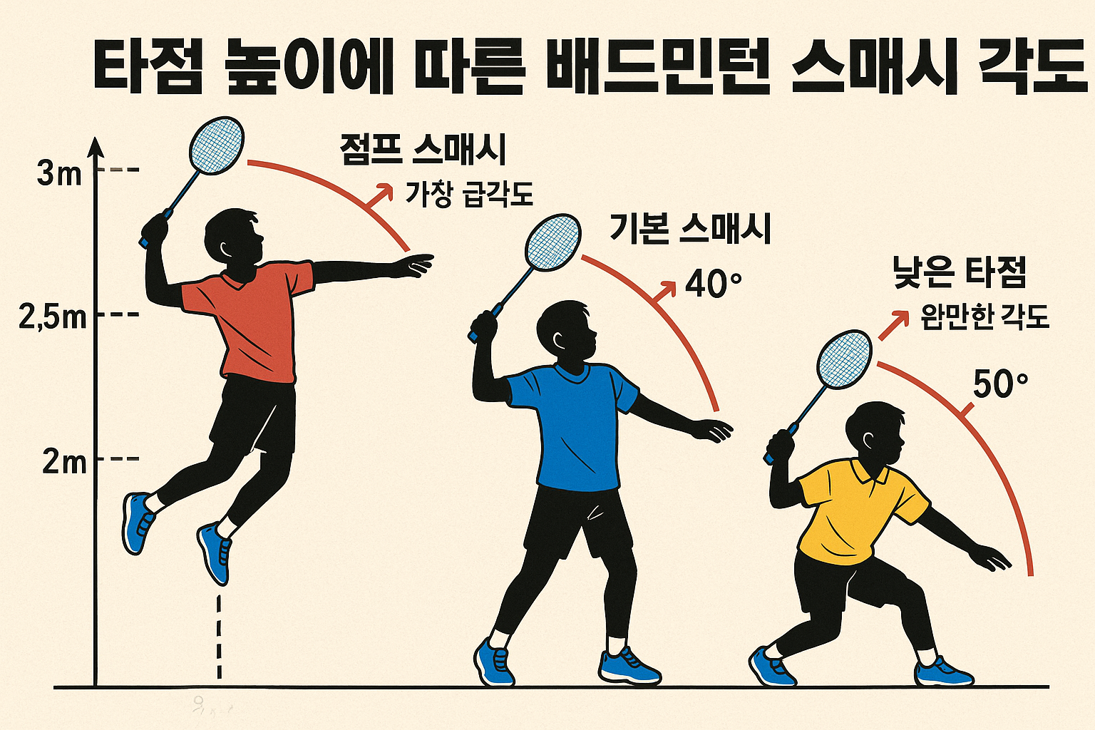 점프 스매시 — 공중에서 최대 파워와 각도 확보