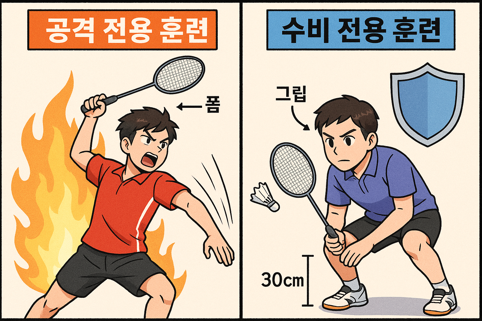배드민턴 attack defense drill