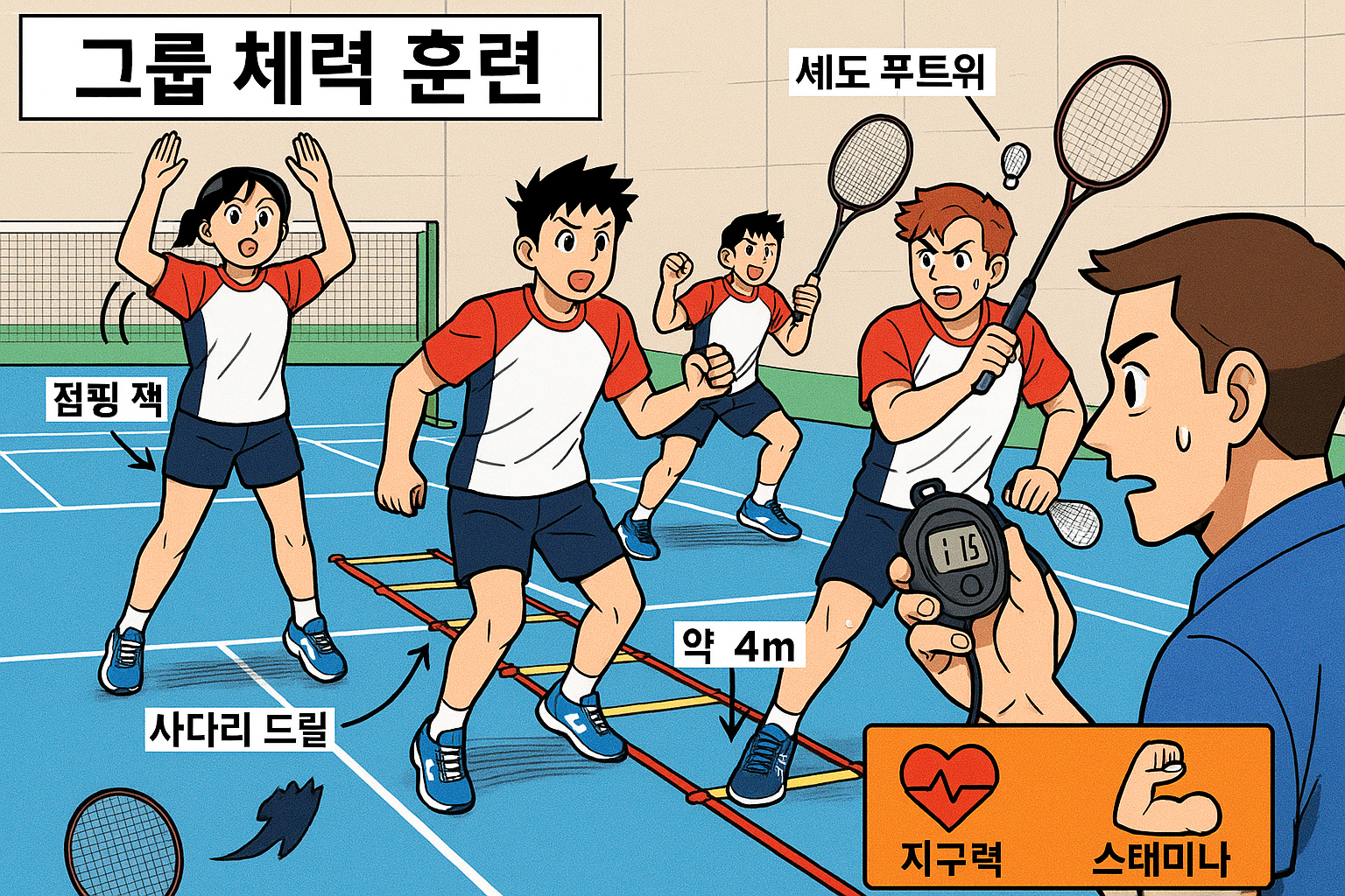배드민턴 group fitness