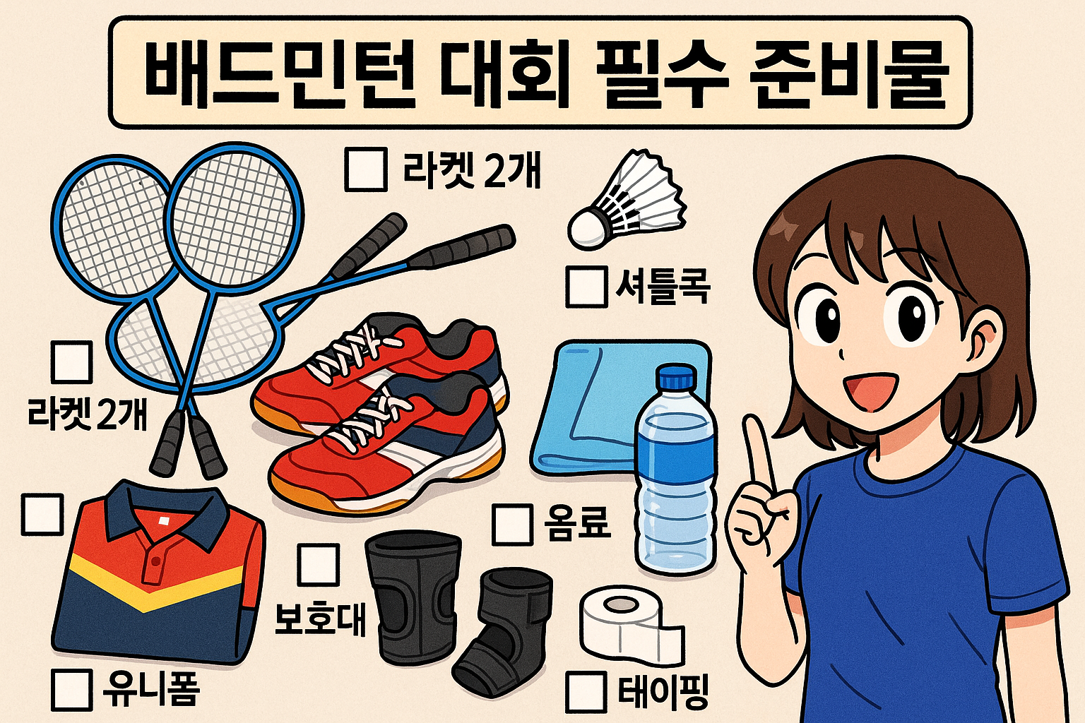 배드민턴 대회 준비물 체크리스트