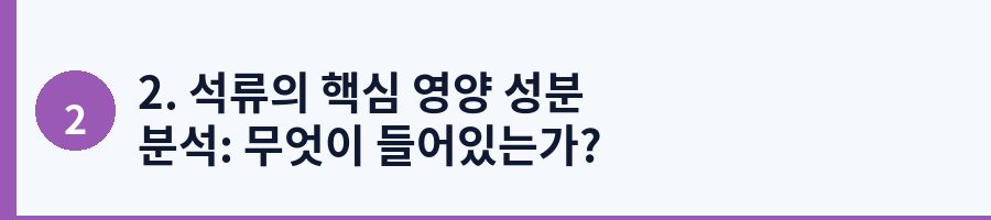 2. 석류의 핵심 영양 성분 분석: 무엇이 들어있는가?