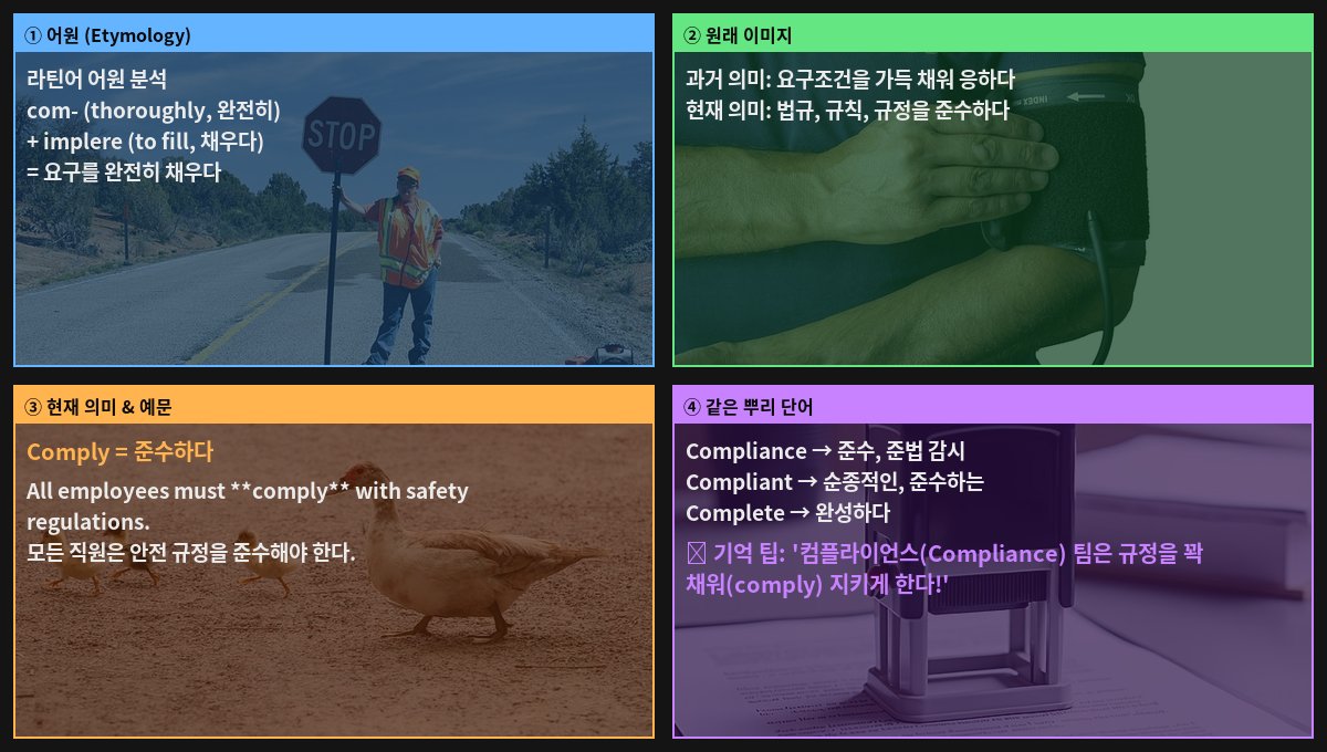Comply 어원 4컷
