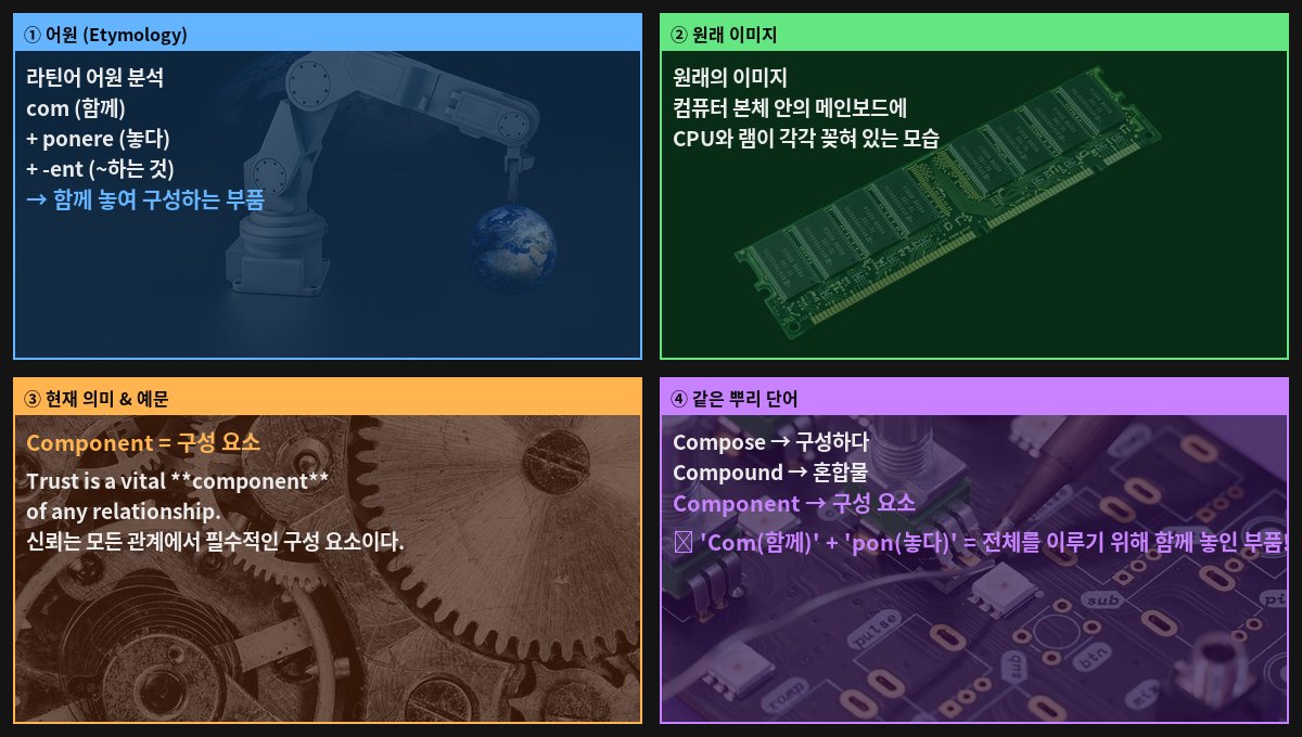 Component 어원 4컷