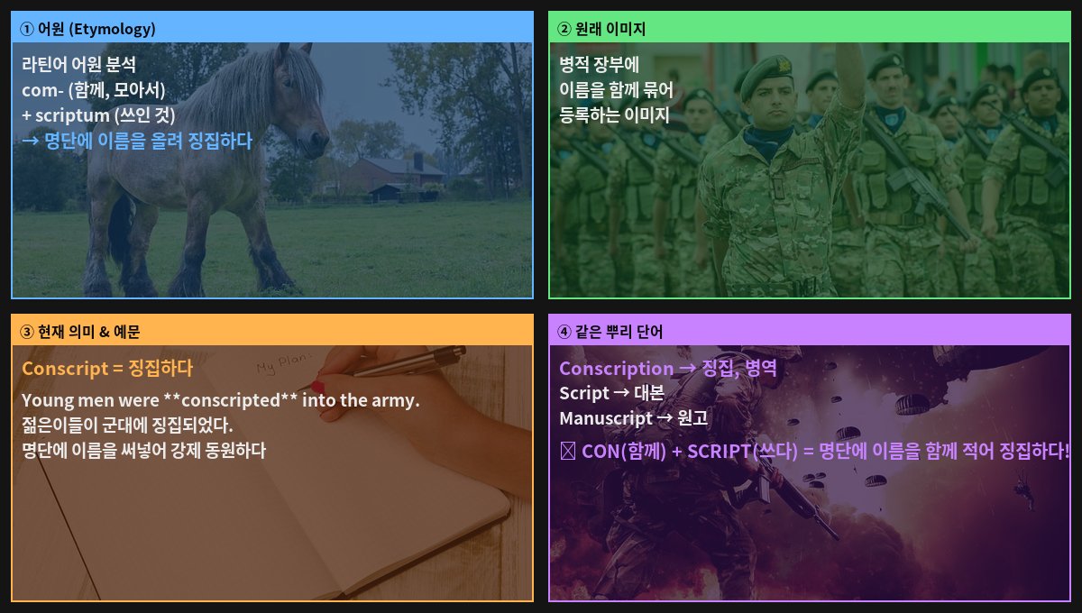 Conscript 어원 4컷