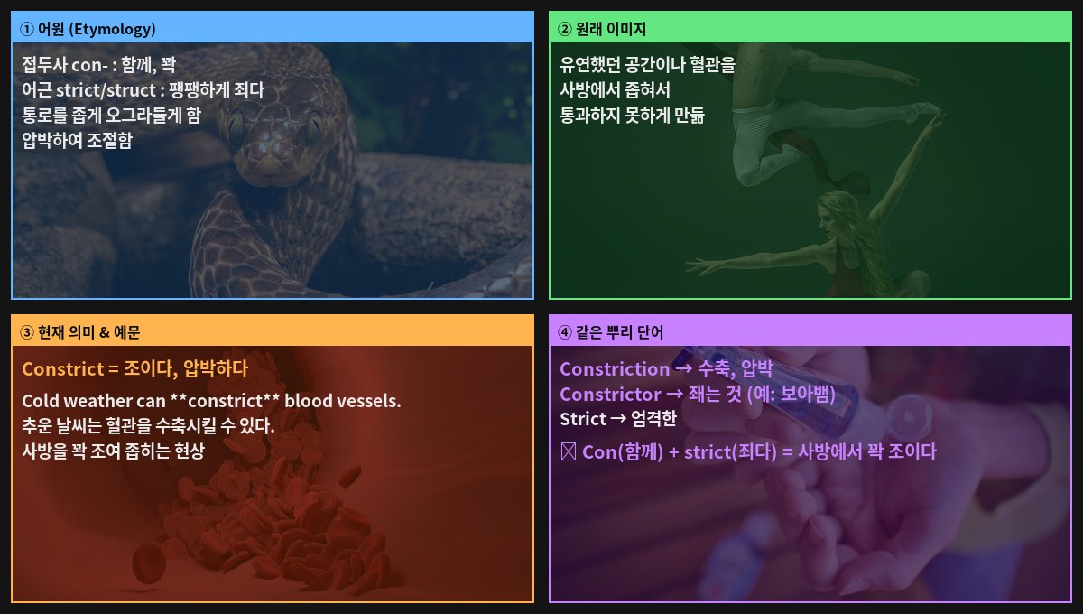 Constrict 어원 4컷