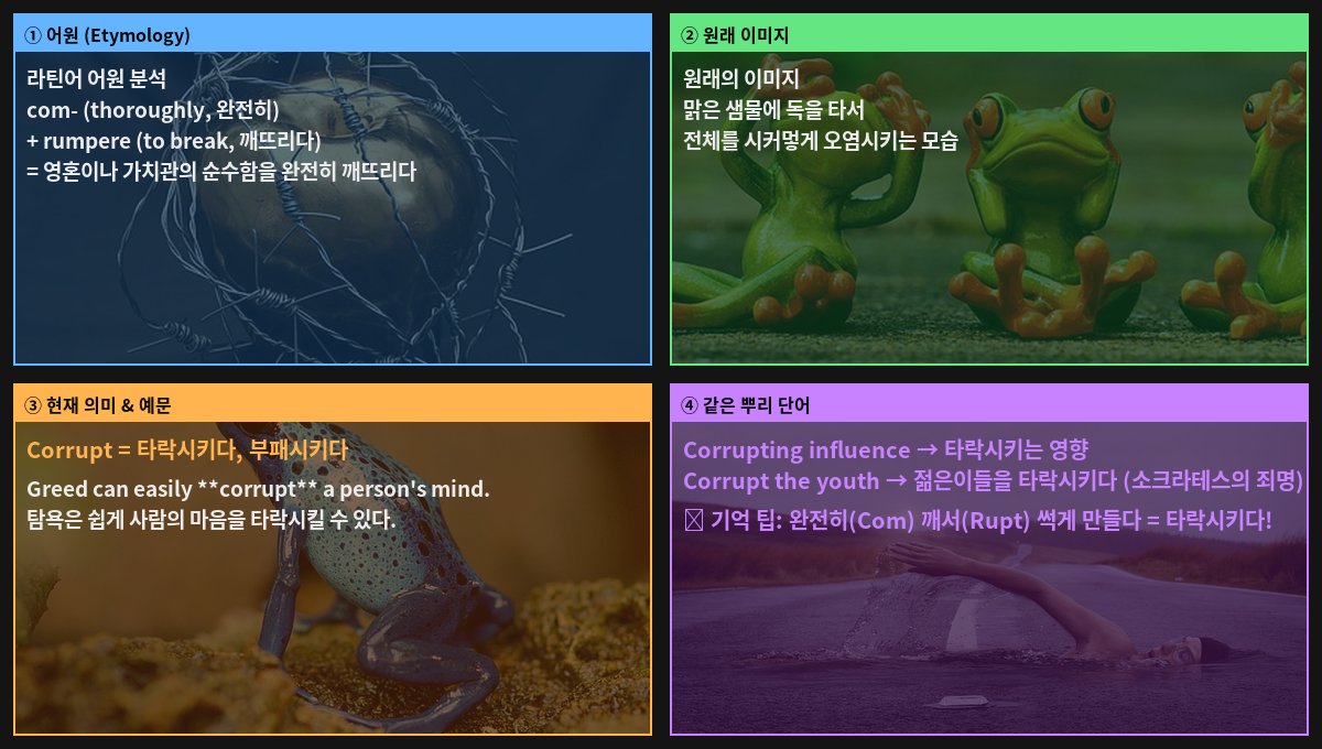 Corrupt 어원 4컷