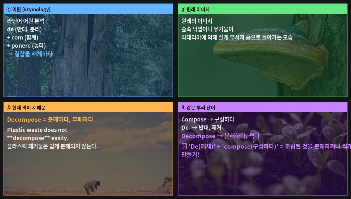 Decompose 어원 4컷