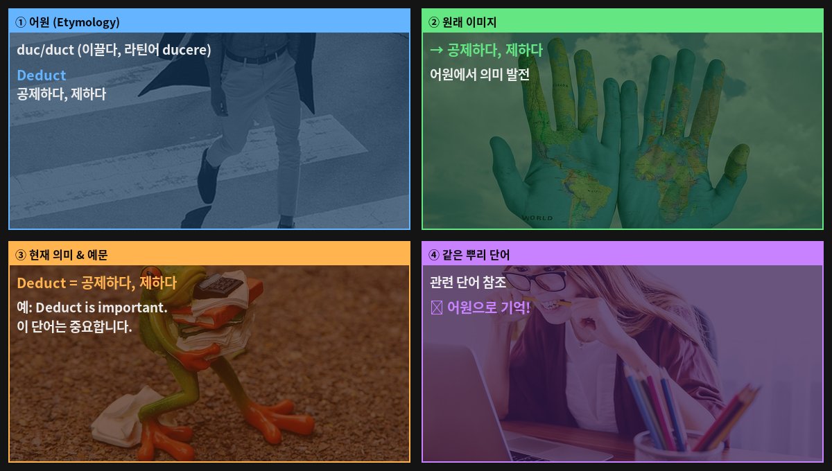 Deduct 어원 4컷